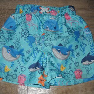 SWIGGLES TODDLER BOYS SWIM TRUNKS   SIZE 18 M